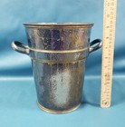 Vtg Is International Silver Plate W m  Mounts Hand Beaten Pebbled Ice Bucket