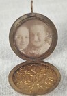 Antique Art Nouveau Floral Repousse Gold Filled Locket Stunning  No Chain
