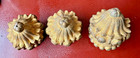 Set Of 3 Antique Gilt Bronze Curtain Rod Finials 3 1 2  Tall 3 1 2  Wide Salvage