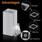 80x Clear Holder Snap Capsules 2x2 Storage Case 40mm For Collection