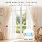 2pcs Tassel Curtain Tiebacks Curtain Holdbacks With Tassel For Home Beige