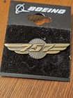 Boeing 757 Lapel Pin Brass Color Wings 1990s Airplane 