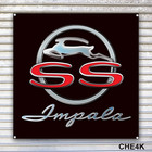 Chevrolet Impala Ss Emblem Banner Sign Wall Art