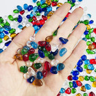 Glass Stones  0 85lb 385g Mixed Color Aquarium Gravel Rocks  Rainbow Pebbles For