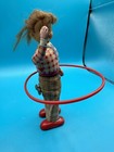 Vintage 1950s Japan Tin Wind Up Toy Hula Girl Mechanical Very Cute  Works No Box