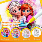 Kids Water Painting Books Reusable Magic Watercolor With Water Pens For Ages 3 4