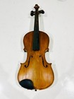 Mid 1800s German Violin W Bow   Case Antique Copy Of Stradivarius Lob 355mm 4 4