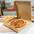 Karat Corrugated Pizza Box  14  x14  x2    Kraft - 50 Pcs  Fp-pbf14k