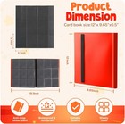 Card Binder  9 Pocket Trading Album Folder 20 12x9 65x0 5 Inches  Red 
