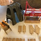 Maxim Deluxe Mountain Roundhouse Wooden Train Set 91 Pc Brio Thomas Compatible