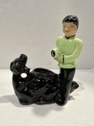 Le Bow Of California Ceramic Planter Black Green Green With Black Dragon