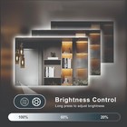 Bathroom Mirror With Front backlit Lights Dimmable Wall Vanity Mirrors Anti-fog