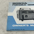 Oem 1971 Honda Er400 Er 400 Generator Owners Manual Booklet