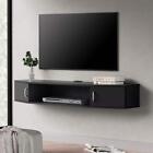 Floating Tv Stand Wall Mount Open Shelf Wood Media Console Entertainment Center
