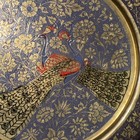 Vintage Etched Brass Floral Peacock Pair Wall Plate 7 5    Wall Decor