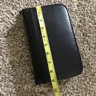Vtg Coach Black Daily Planner Organizer 6 Ring Leather Zip Around Binder