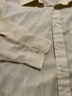 70s 80s Vintage Supreme Men   s Light Beige Design Dress Shirt