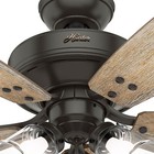 Hunter Fan 52 In Traditional Noble Bronze Ceiling Fan With Light And Pull Chain