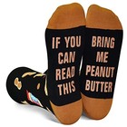 If You Can Read This Funny Saying Non-slip Socks  Novelty Medium Peanut Butter