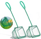2 Pack Aquarium Fish Net 4 Inch Fine Mesh Fish Scoop Green Small Tank Catch Net