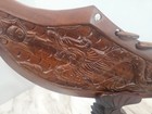 26  Old Chinese Carved Dynasty Palace Dragon Treasured Sword Statue