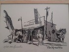 Vintage Signed Numbered Framed Print Of Chinle Trading Post  Henry Von Roessler