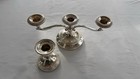 Vintage English Silver Plate On Zinc 3-arm Candelabra   Birks Candlestick Set