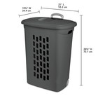 Sterilite Ultra Wheeled Hamper  Laundry Basket W lid   Handle  Flat Grey  3 Pack