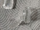 Set  Of 4 Vintage Personal Ashtrays  Place Card Holder Clear  Shell  Design