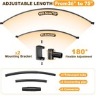 Curved Shower Curtain Rod 36-75 Inches  Adjustable  Rustproof  Black