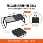 Folding Campfire Grill Portable Camping Fire Pit Steel Outdoor Bbq Picnic