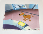 1970s Scooby Doo Production Animation Cel On Hand Painted Background Framed
