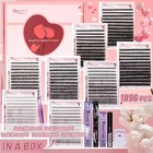 Valentine s Day Eyelash Gift Set 1896pcs Diy Lash Extension Kit With 8 Trays Of