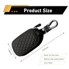 Car Key Case - Leather Fob Cover - Anti-scratch Remote Protector - 1 Pc Black