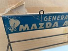 General Electric Mazda Auto Lamps Vintage Antique Display Rack Sign