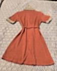 Vtg Givenchy For Little Tantrums Girls Polo Dress 6x Coral Cream Stripe Logo Usa