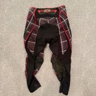 Fox Racing Motocross Pants Black White Plaid Red Mx Dirt Bike Gear Style 04048