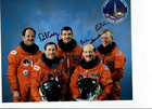 Sts-26 Space Shuttle 3 Signed Crew Members Photo Coa  Covey  Hauck  Nelson   