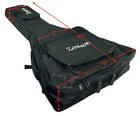 Zenison Padded Gig Bag For Flying V Electric Guitars Backpack Straps 45  Black