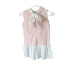 Vtg 50s Kate Greenaway Pink And White Sleeveless Dress Polka Dot Girls 10 Medium