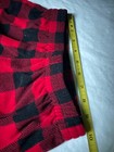 Red And Black Plaid Boys Pants Size 10-12 Pajamas 20    Waist Soft Warm Fleece