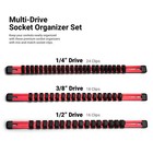 Capri Tools Aluminum Socket Rail Set  1 4   3 8   1 2  Drive  17  Long  3-piece