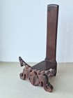 Antique Vintage Chinese Carved Wood Display Stand Carved Bats Plates Display