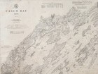 1908 Nautical Chart Map casco Bay portland islands cape Elizabeth maine me 315