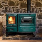 Cast Iron Wood Stove With Oven Firebrick Lined Heater 1000sqft   Made In Turkey