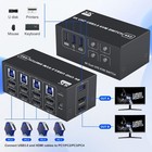 8k Hdmi Kvm Switch 2 Monitors 4 Computers 4 Port Dual Monitor Support 8k 60hz