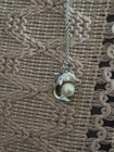 925 Sterling Silver Dolphin Charm Pendant Necklace Cable Chain White Pearl