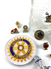 Rotary International   Patch Mug Stickers Pins   Lot Of 14   New Old Stock
