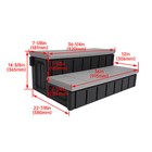 New 2-step 36  Patio Spa Hot Tub Step Slip-resistant Surface W  Hidden Storage