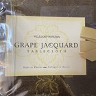 Williams Sonoma Grape Jacquard Square Tablecloth 70x108    Nip Rare Htf B31
